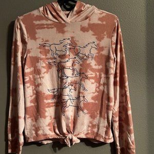 Girl's SO Brand Long Sleeved Shirt Pink with Unicorns Size XL